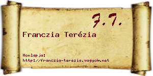 Franczia Terézia névjegykártya