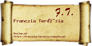 Franczia Terézia névjegykártya