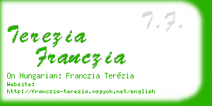 terezia franczia business card